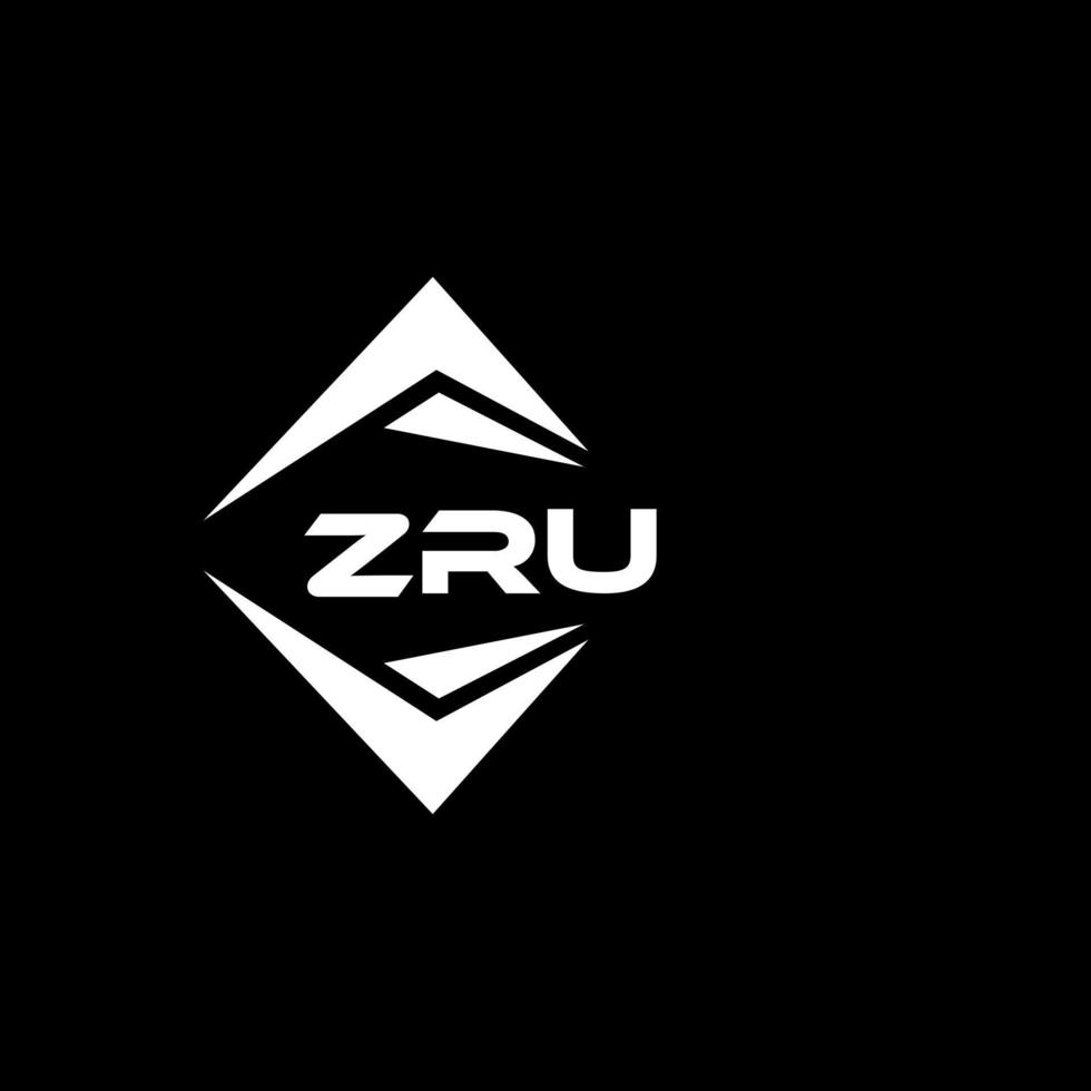 zru abstrait La technologie logo conception sur noir Contexte. zru Créatif initiales lettre logo concept. vecteur
