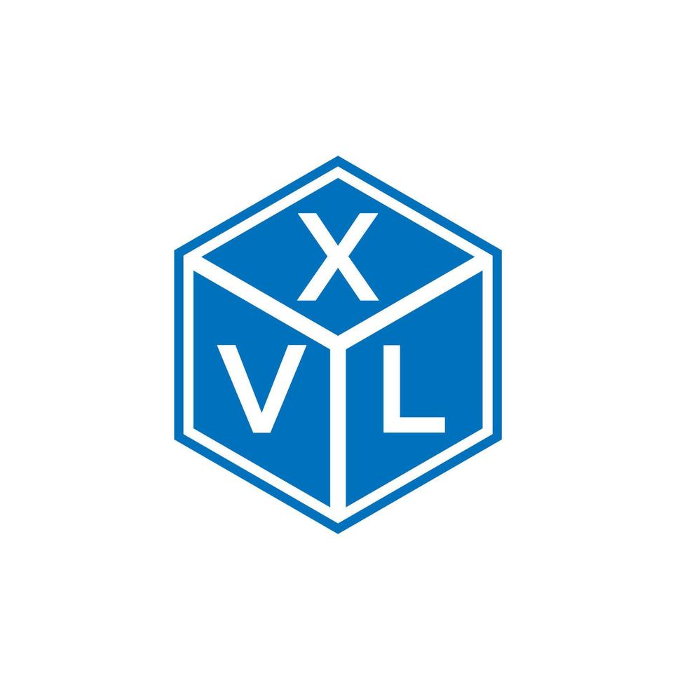 création de logo de lettre xvl sur fond blanc. concept de logo de lettre initiales créatives xvl. conception de lettre xvl. vecteur