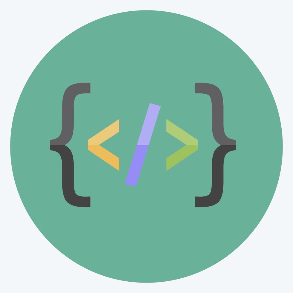 icône la programmation. adapté pour programmation symbole. plat style. Facile conception modifiable. conception modèle vecteur. Facile symbole illustration vecteur