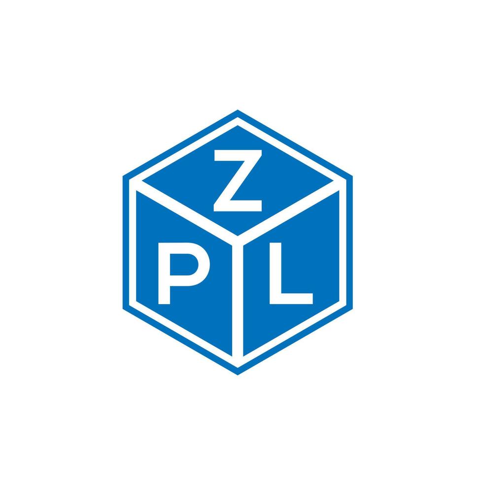 création de logo de lettre zpl sur fond blanc. concept de logo de lettre initiales créatives zpl. conception de lettre zpl. vecteur