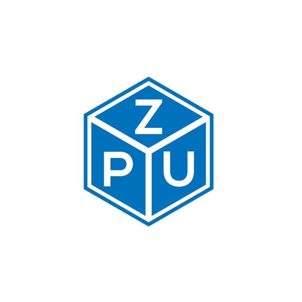 création de logo de lettre zpu sur fond blanc. concept de logo de lettre initiales créatives zpu. conception de lettre zpu. vecteur