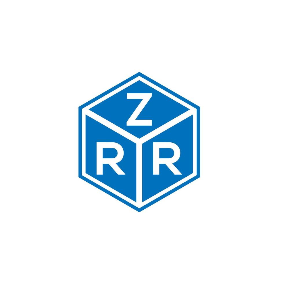 création de logo de lettre zrr sur fond blanc. concept de logo de lettre initiales créatives zrr. conception de lettre zrr. vecteur