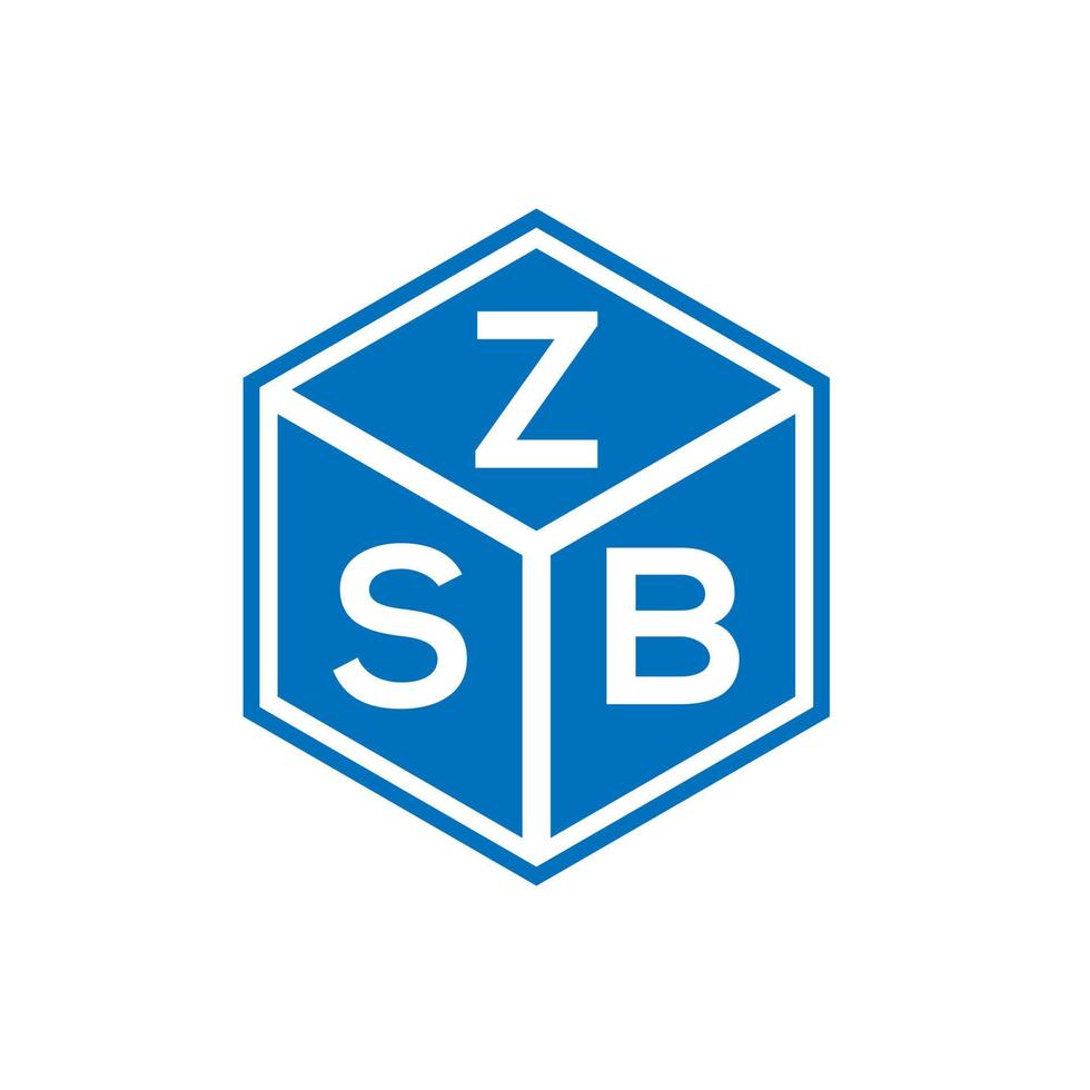 création de logo de lettre zsb sur fond blanc. concept de logo de lettre initiales créatives zsb. conception de lettre zsb. vecteur