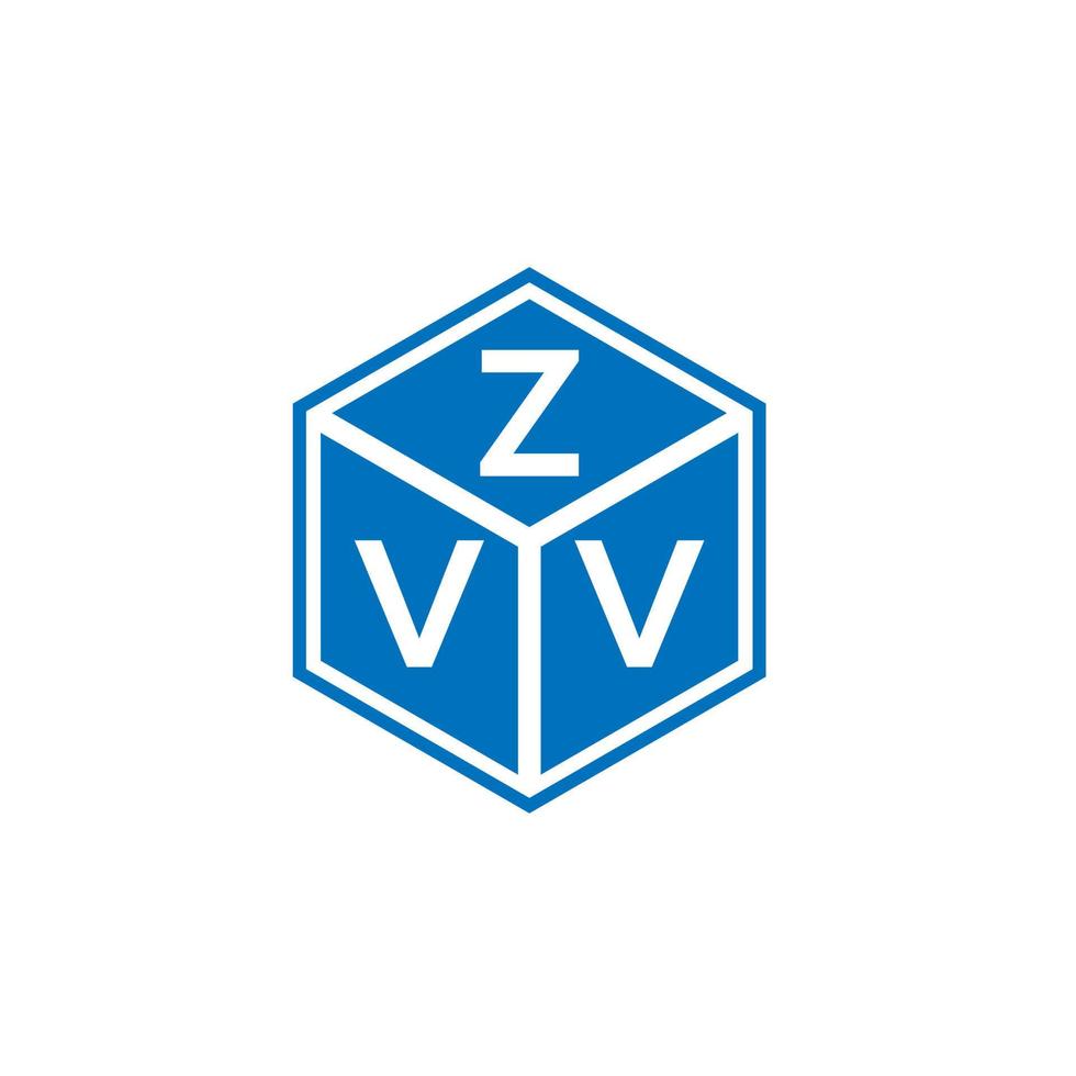 création de logo de lettre zvv sur fond blanc. concept de logo de lettre initiales créatives zvv. conception de lettre zvv. vecteur