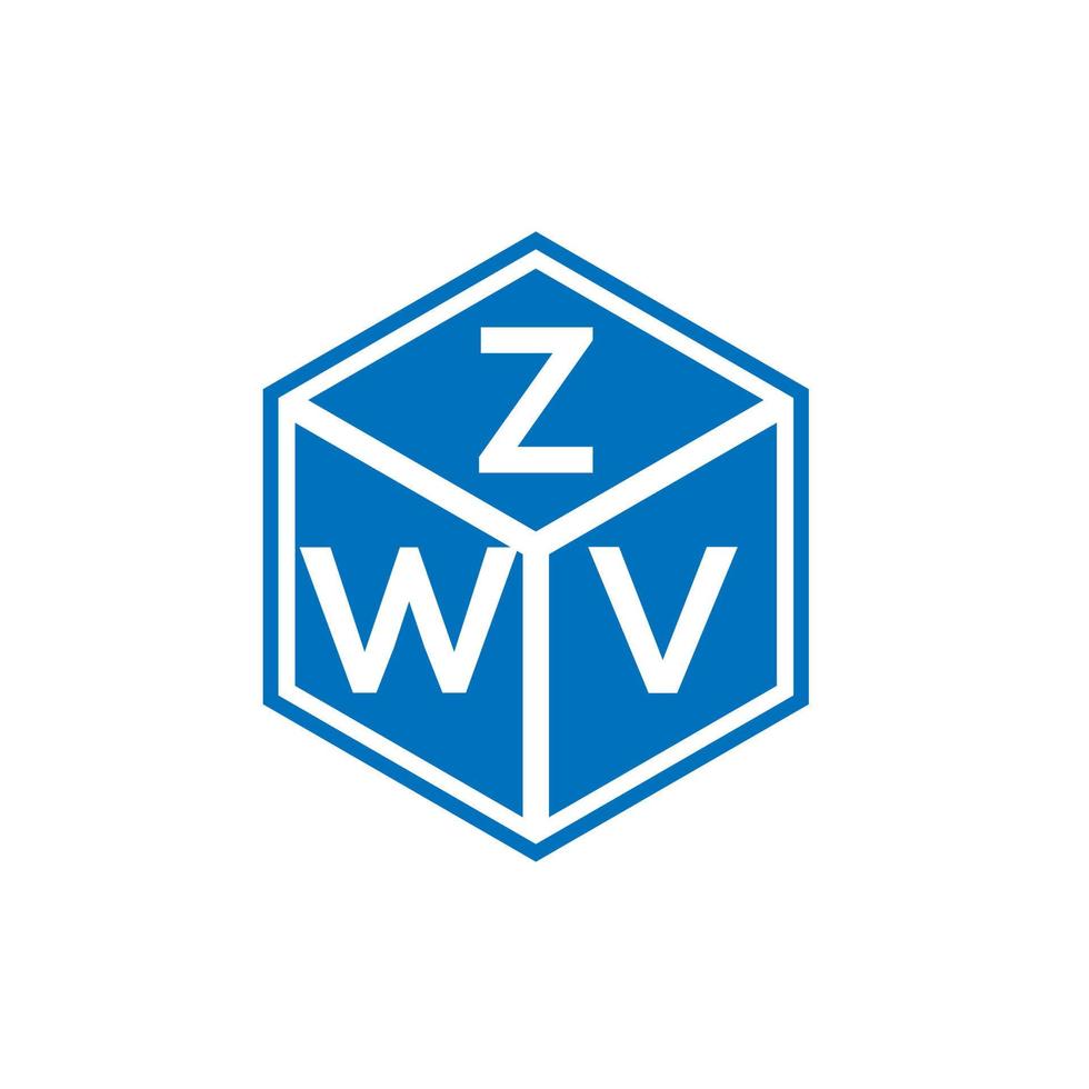 création de logo de lettre zwv sur fond blanc. concept de logo de lettre initiales créatives zwv. conception de lettre zwv. vecteur