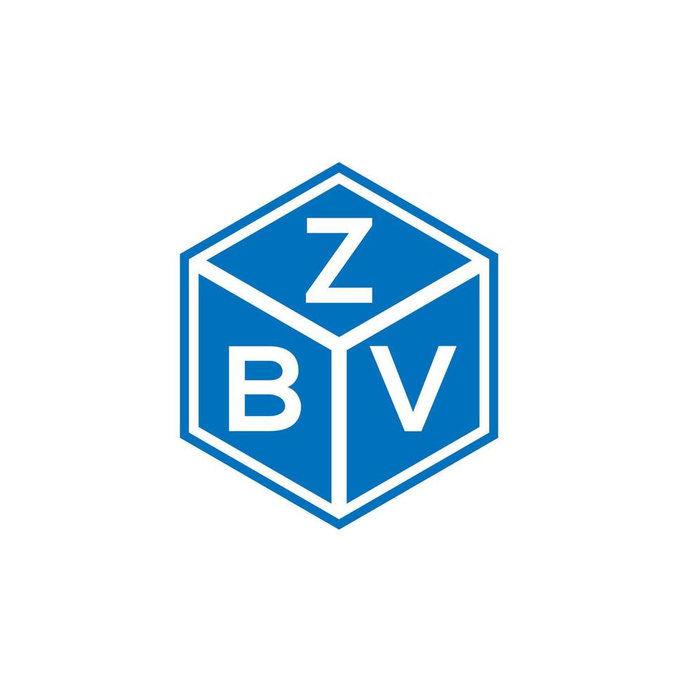 création de logo de lettre zbv sur fond blanc. concept de logo de lettre initiales créatives zbv. conception de lettre zbv. vecteur