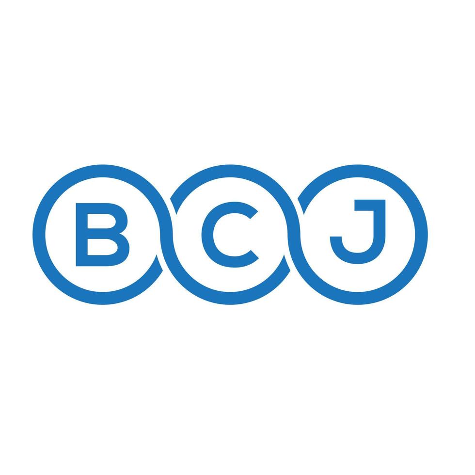 création de logo de lettre bcj sur fond blanc. concept de logo de lettre initiales créatives bcj. conception de lettre bcj. vecteur