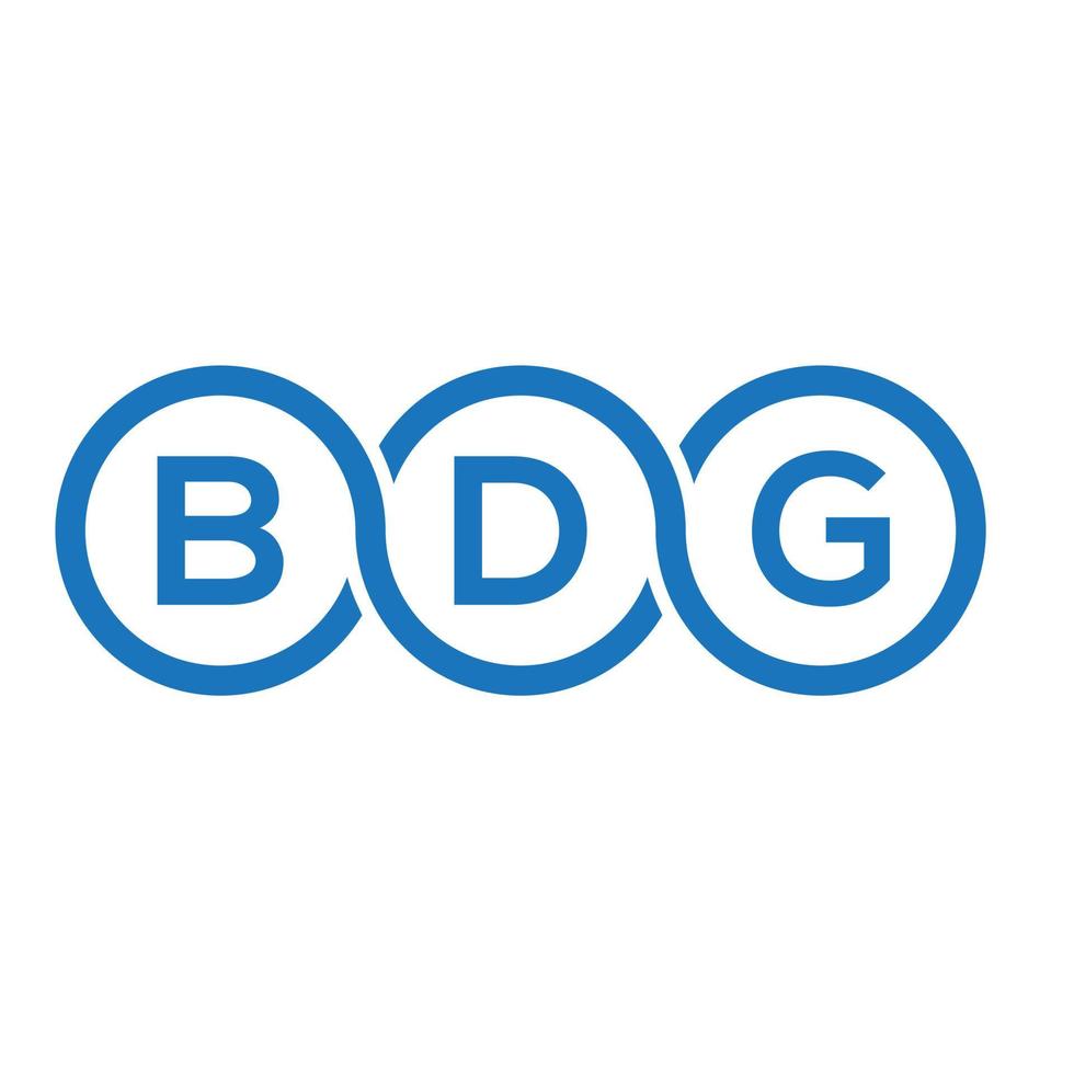création de logo de lettre bdg sur fond blanc. concept de logo de lettre initiales créatives bdg. conception de lettre bdg. vecteur