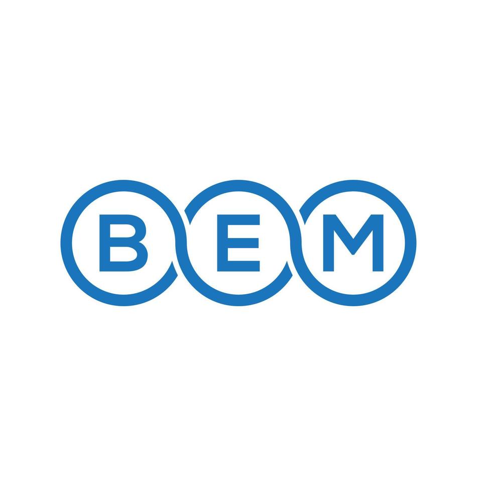 bem lettre logo conception sur blanc Contexte. bem Créatif initiales lettre logo concept. bem lettre conception. vecteur