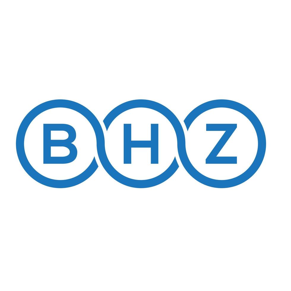 création de logo de lettre bhz sur fond blanc. bhz concept de logo de lettre initiales créatives. conception de lettre bhz. vecteur