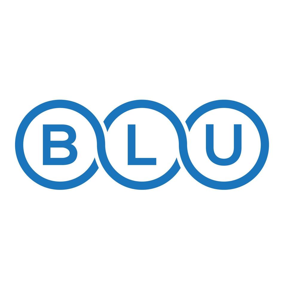 création de logo lettre bleu sur fond blanc. concept de logo de lettre initiales créatives blu. conception de lettre bleue. vecteur