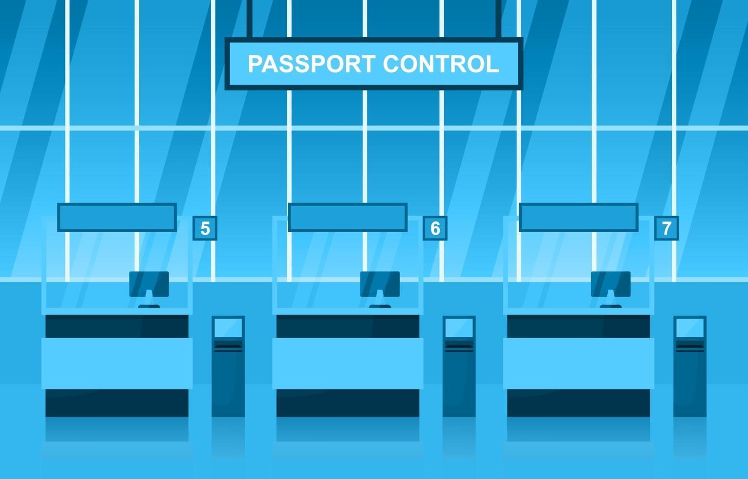 aéroport aéroport terminal porte arrivée départ hall intérieur illustration plat vecteur