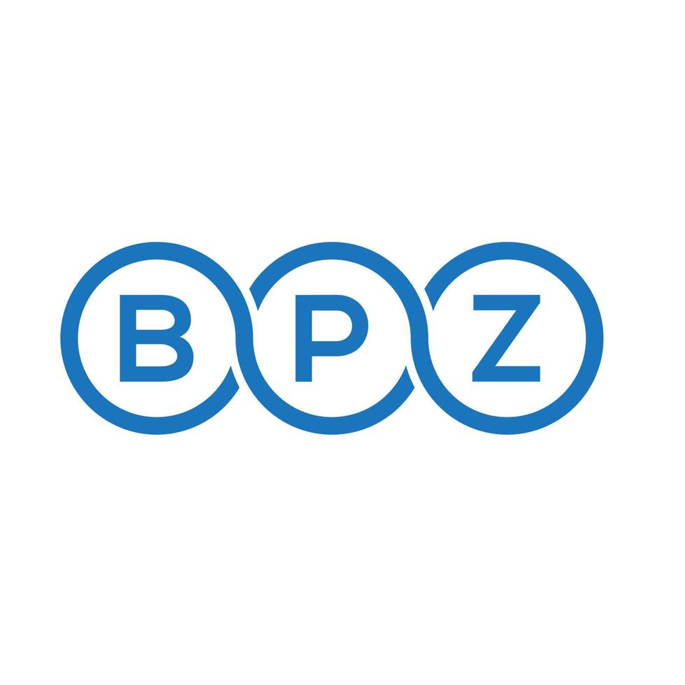 création de logo de lettre bpz sur fond blanc. concept de logo de lettre initiales créatives bpz. conception de lettre bpz. vecteur