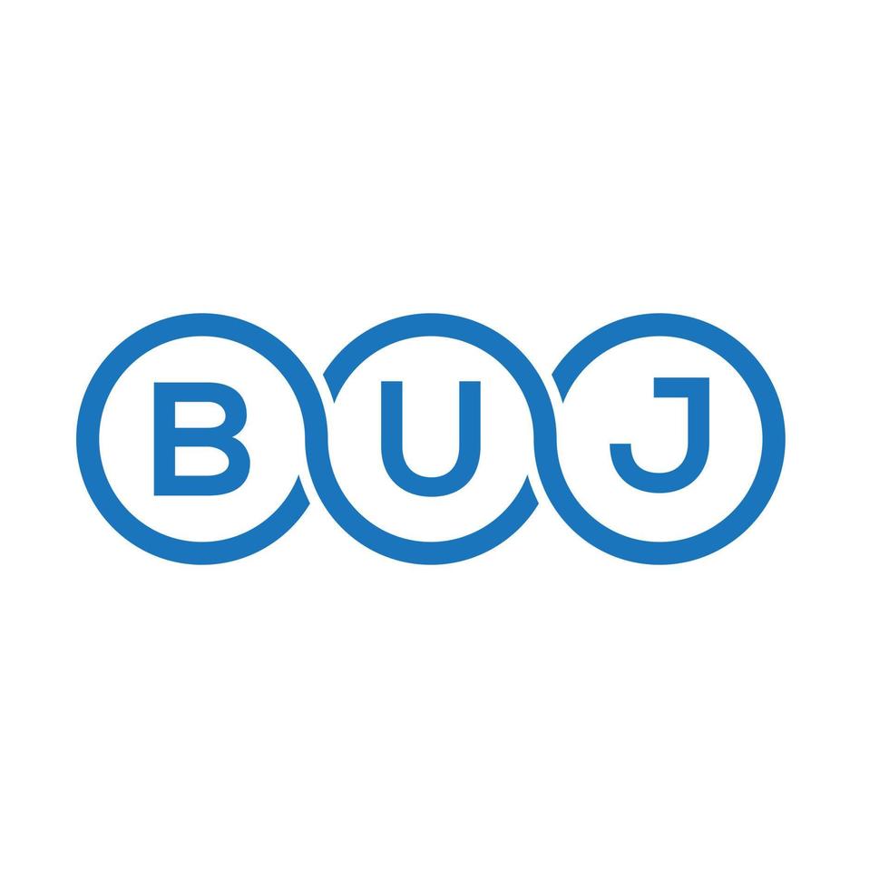 création de logo de lettre buj sur fond blanc. concept de logo de lettre initiales créatives buj. conception de lettre buj. vecteur