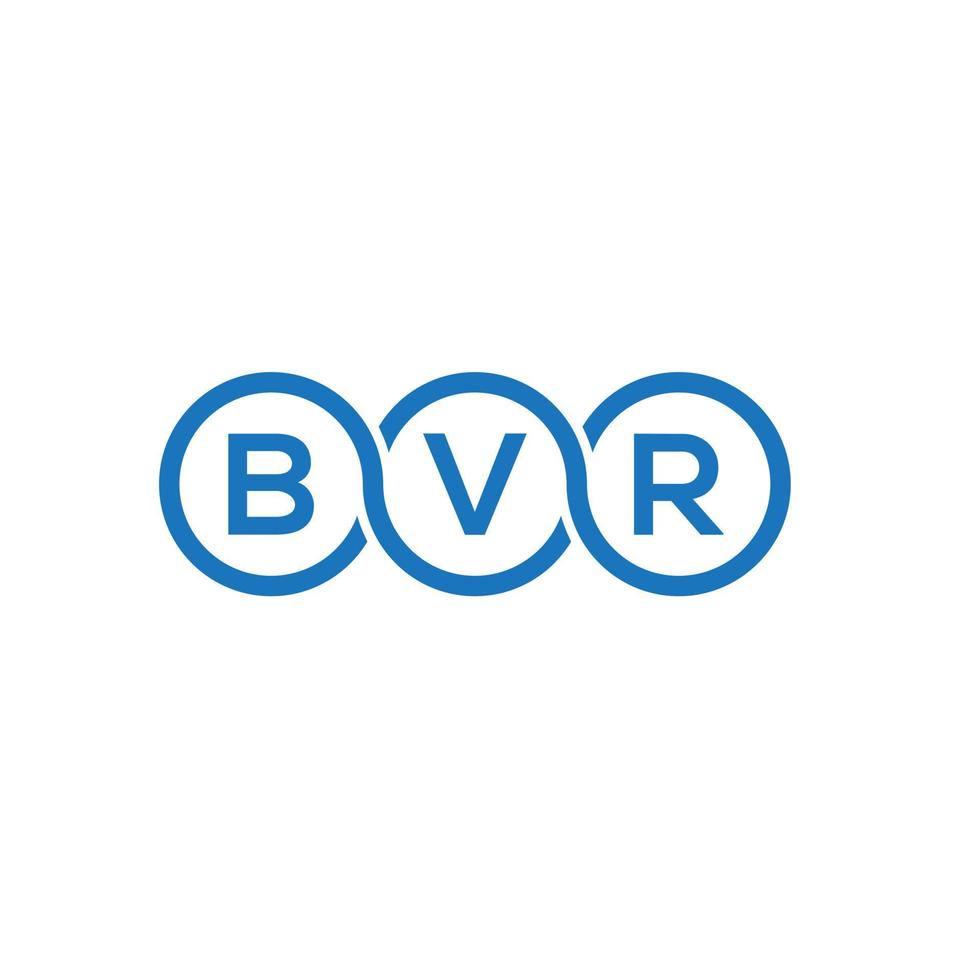 création de logo de lettre bvr sur fond blanc. concept de logo de lettre initiales créatives bvr. conception de lettre bvr. vecteur