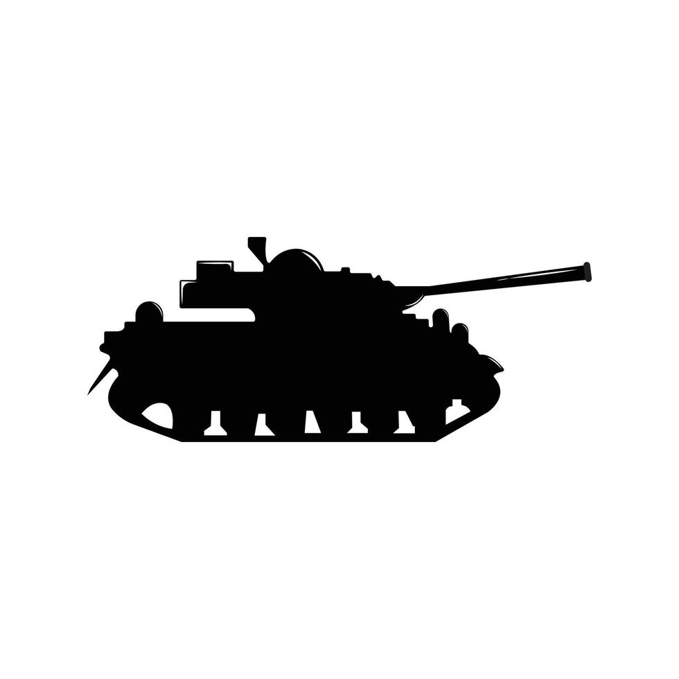 Facile militaire bataille réservoir icône vecteur logo