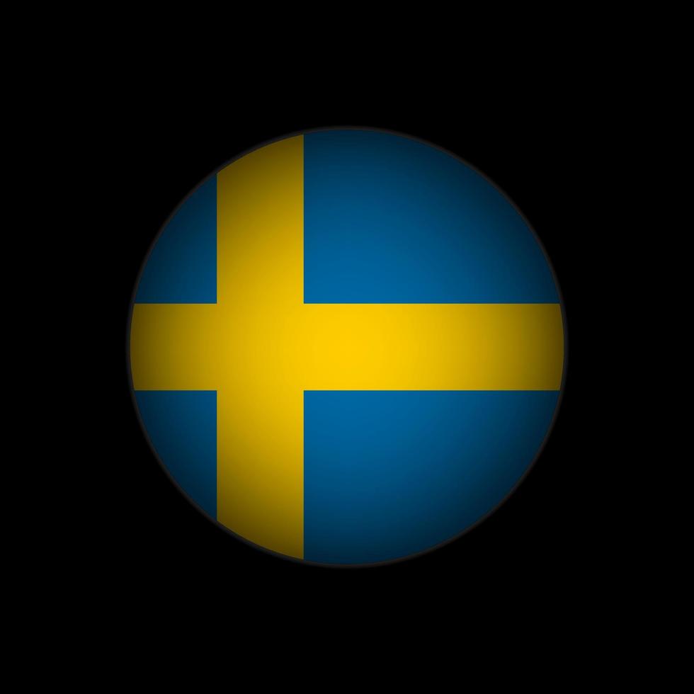 pays suède. drapeau suédois. illustration vectorielle. vecteur