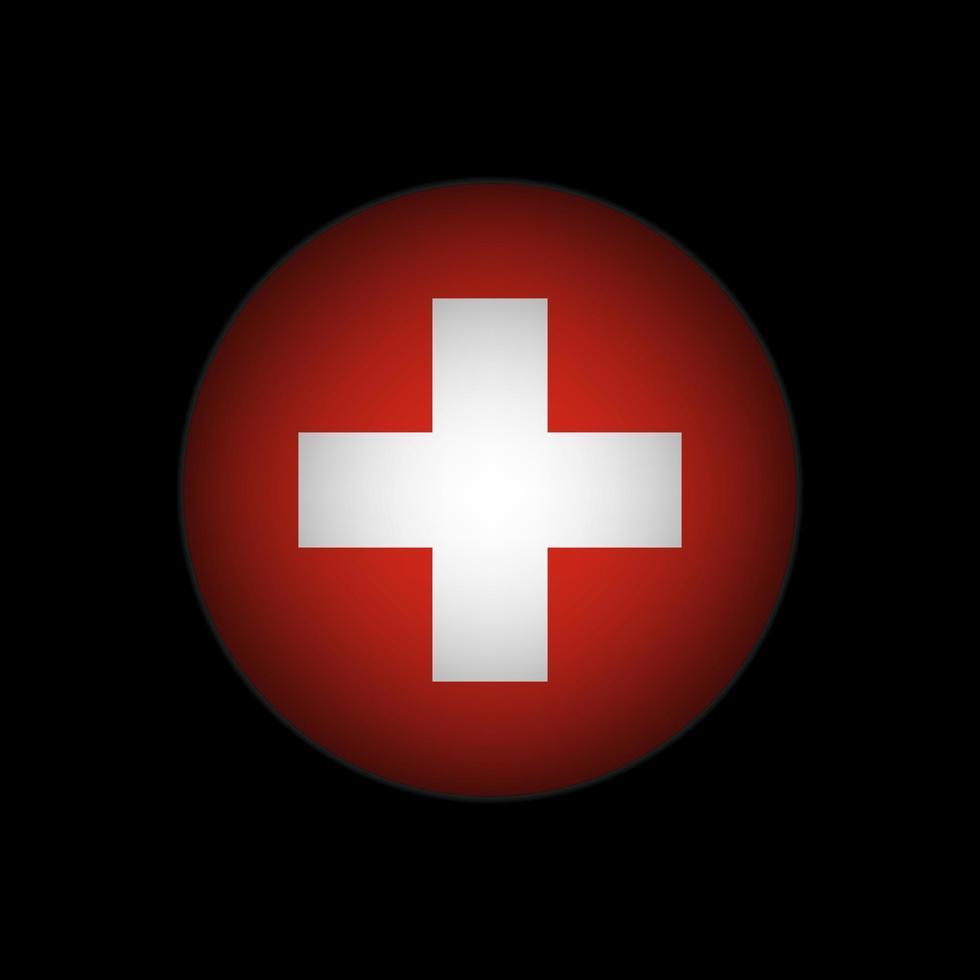 pays suisse. drapeau suisse. illustration vectorielle. vecteur