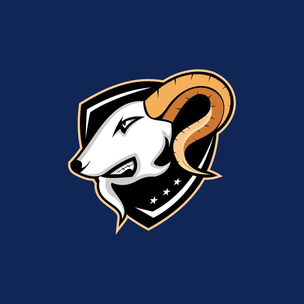création de logo de chèvre vecteur