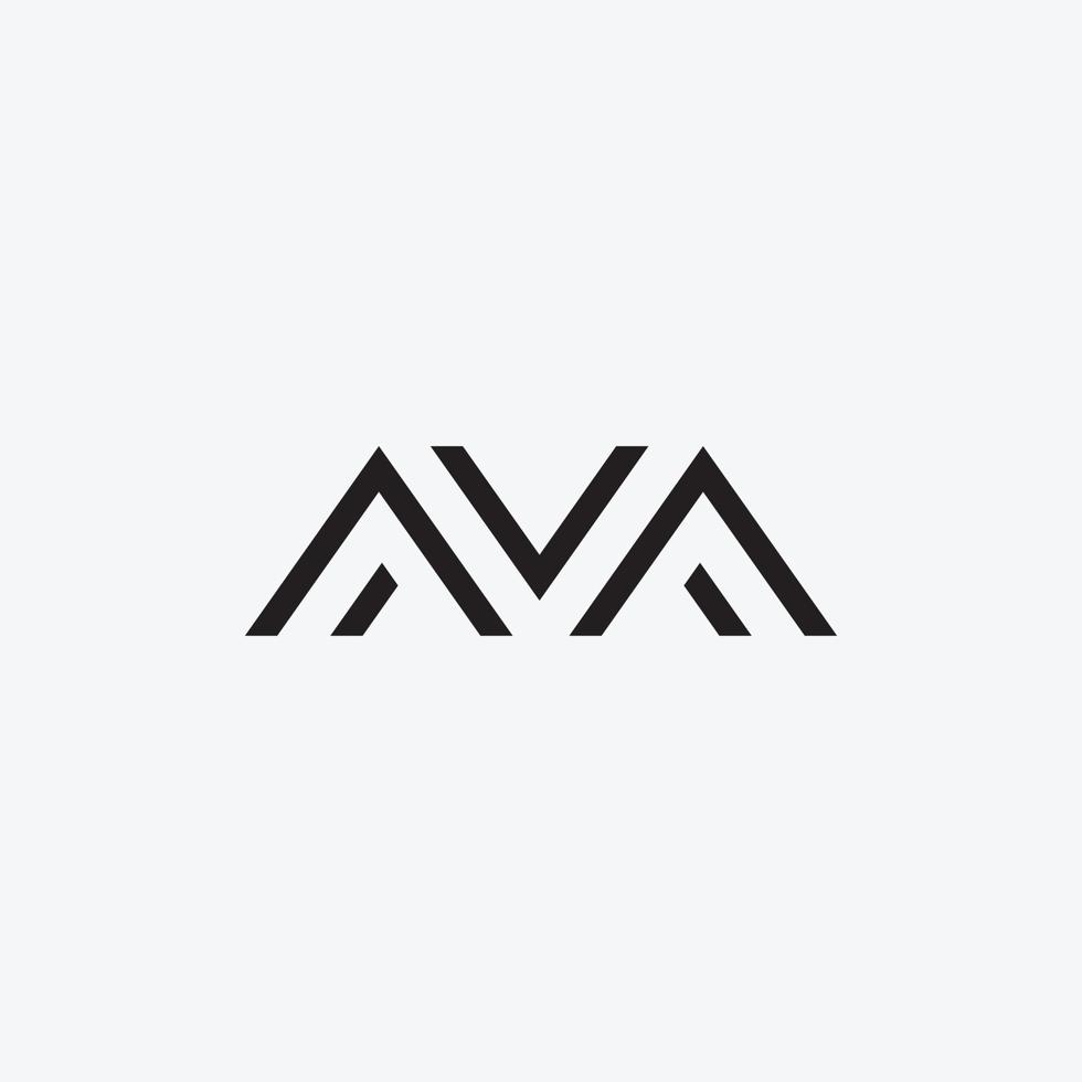 lettre ava m logogramme conception concept vecteur