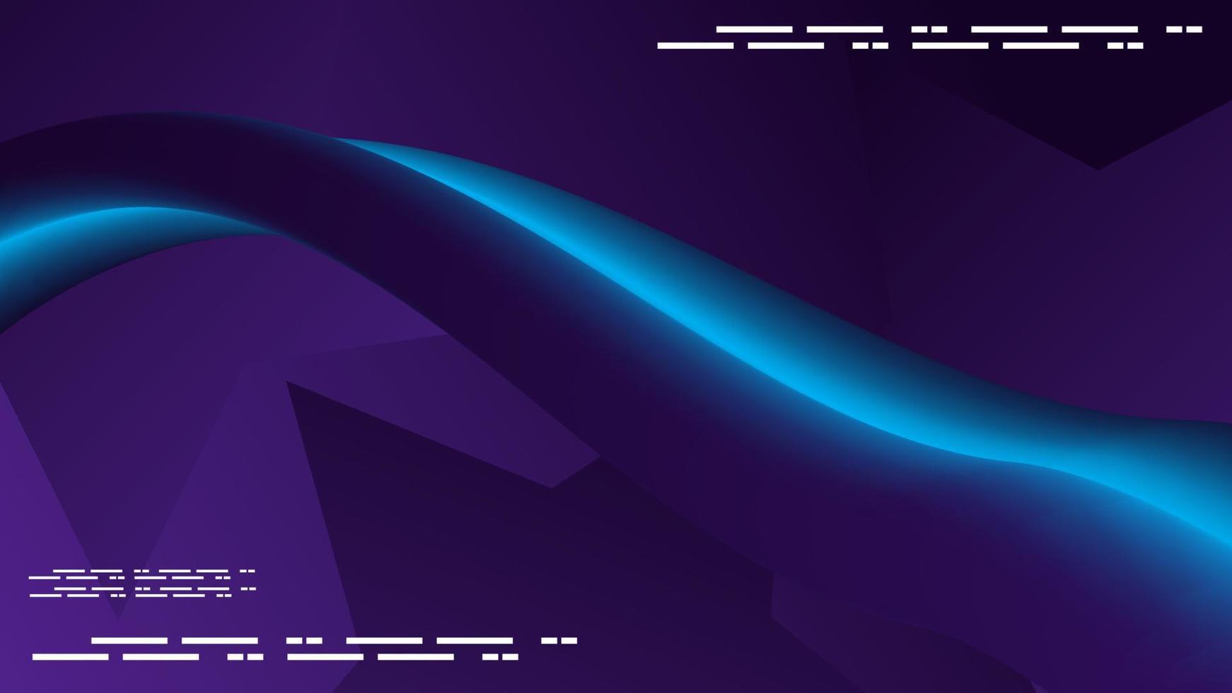 abstrait lumière bleu ligne avec foncé violet arrière-plan, dynamique numérique pente courbe vecteur