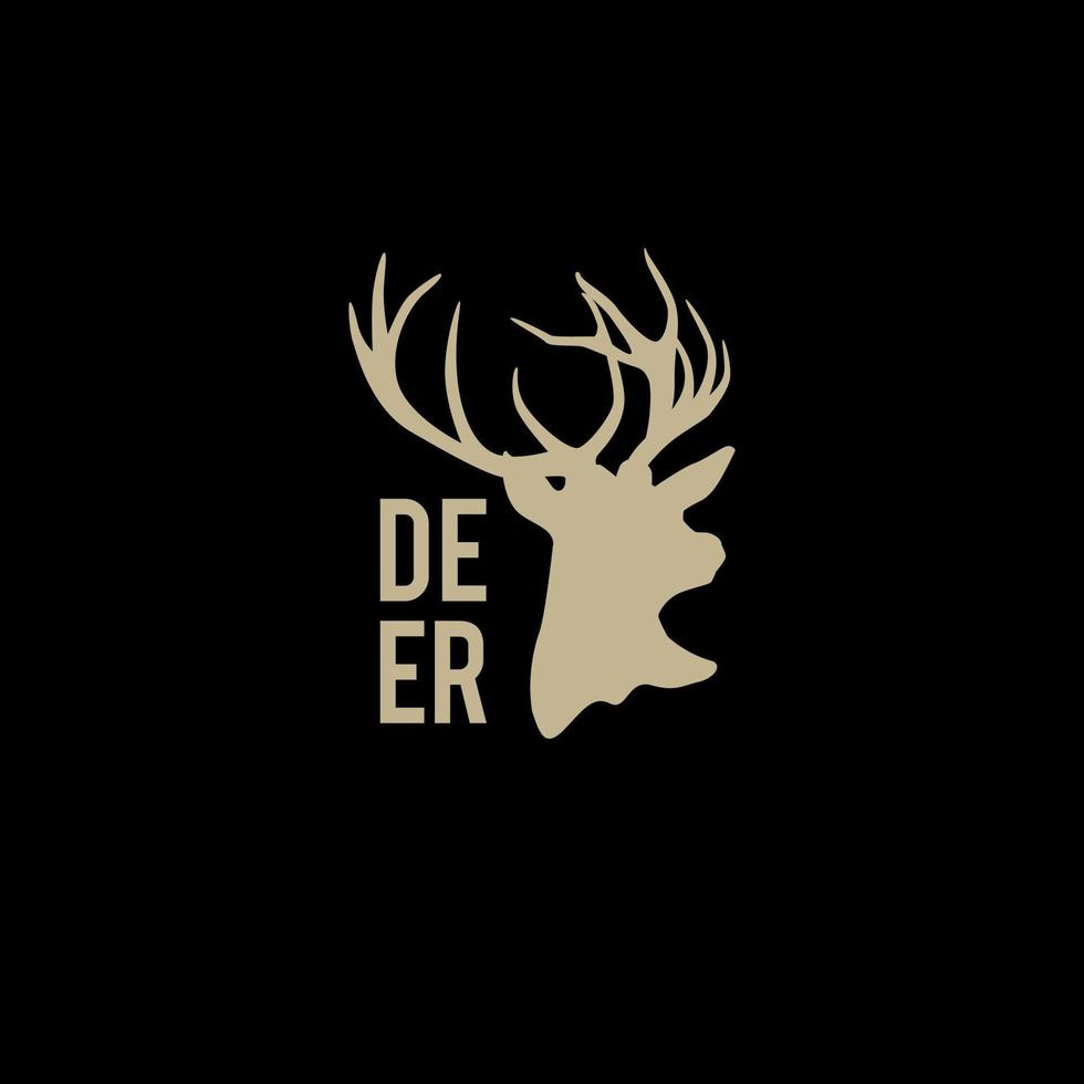 création de logo de tête de cerf vecteur