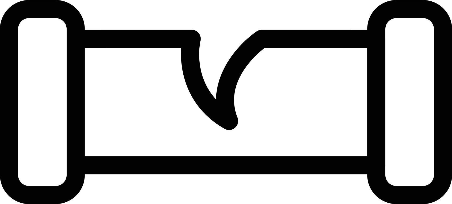 illustration vectorielle de tuyau cassé sur fond. symboles de qualité premium. icônes vectorielles pour le concept et la conception graphique. vecteur