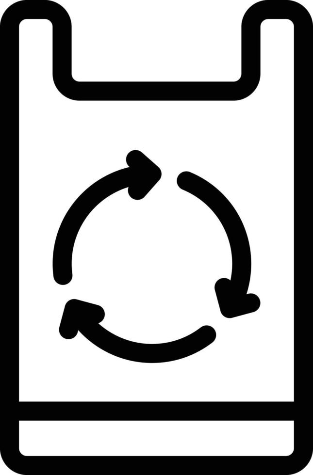 illustration vectorielle de sac de recyclage sur fond. symboles de qualité premium. icônes vectorielles pour le concept et la conception graphique. vecteur