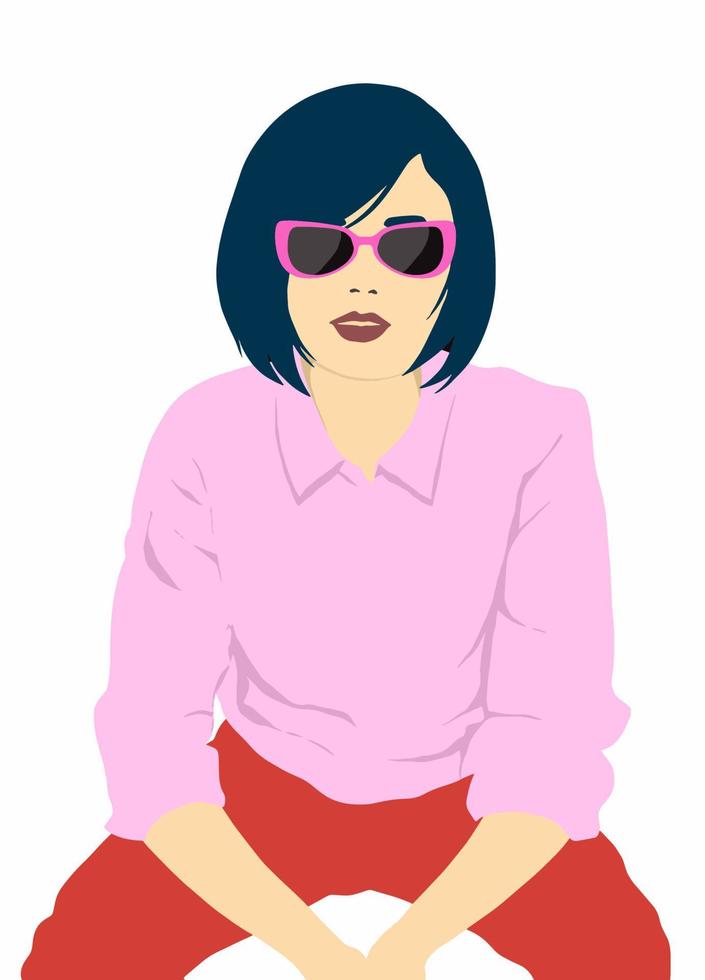 abstrait femme portrait clipart vecteur