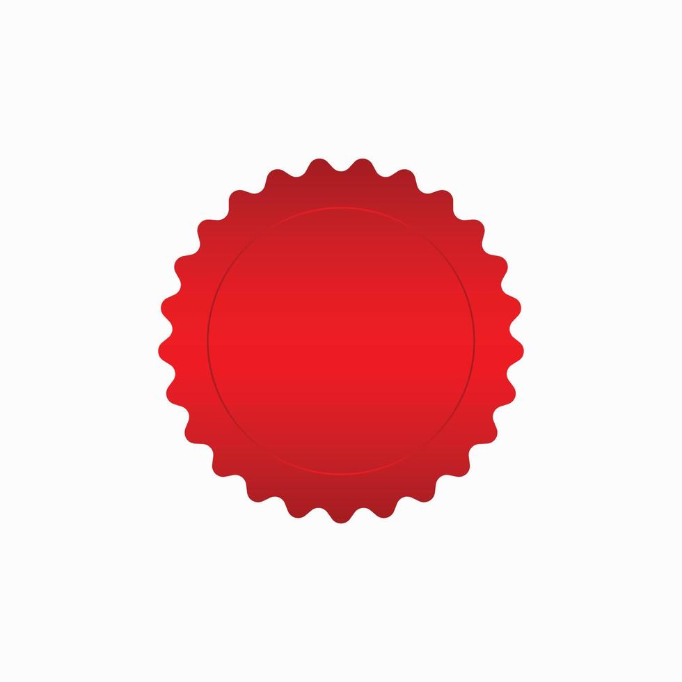 rond rouge badge isolé sur une blanc arrière-plan, joint timbre rouge luxe élégant bannière con, vecteur illustration certificat rouge déjouer joint ou médaille isolé.
