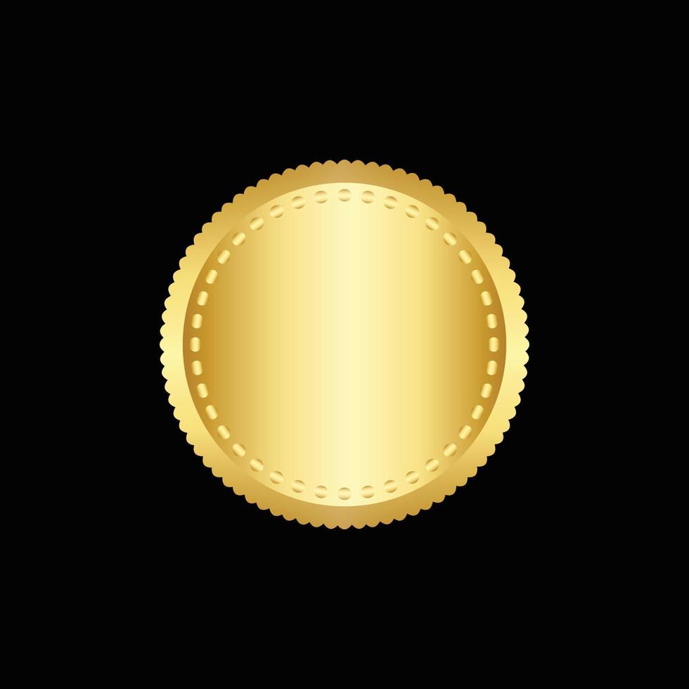 certificat d'illustration vectorielle sceau de feuille d'or ou médaille isolée vecteur