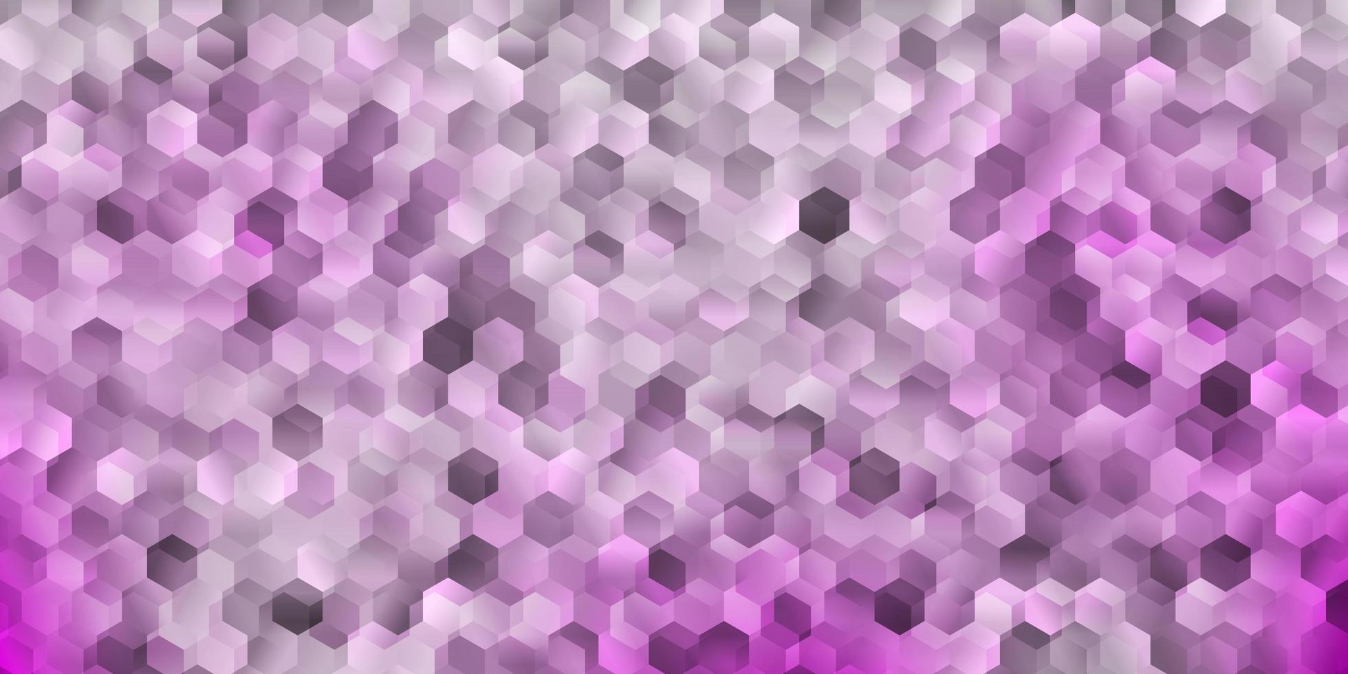 couverture de vecteur violet clair avec des hexagones simples.
