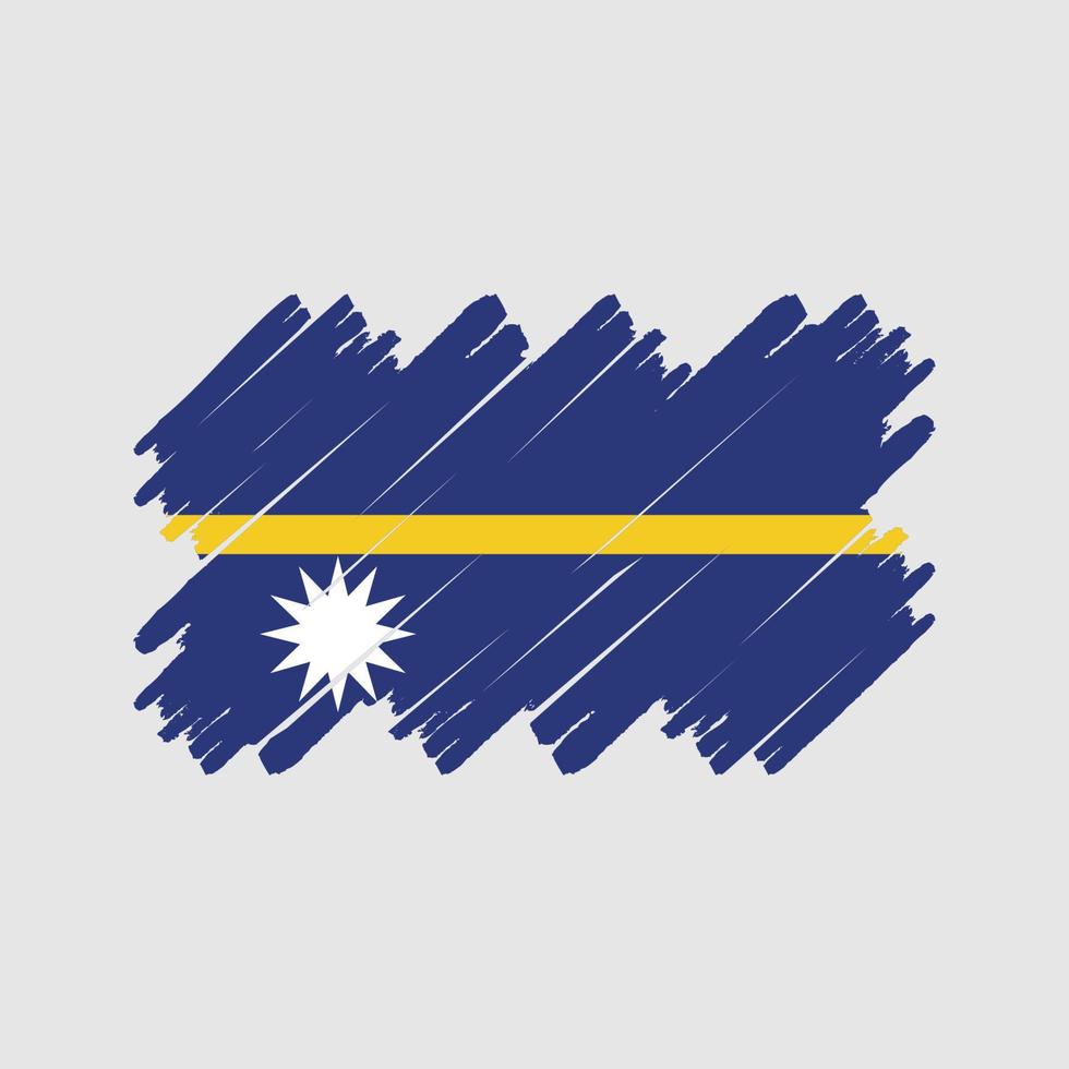 pinceau drapeau nauru. drapeau national vecteur