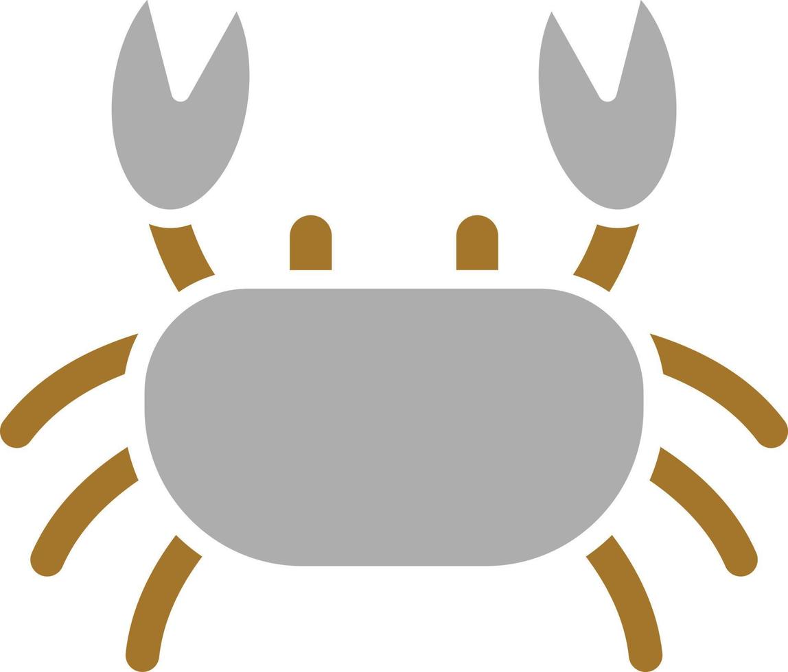 style d'icône de crabe vecteur