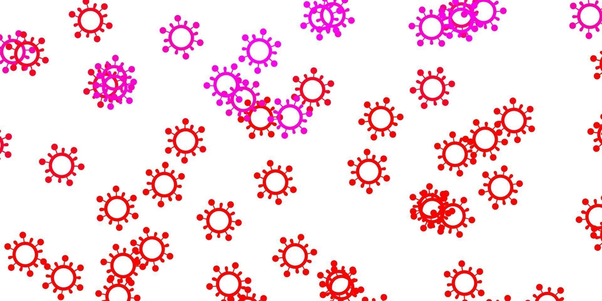 modèle de vecteur rose clair, rouge avec des signes de grippe.
