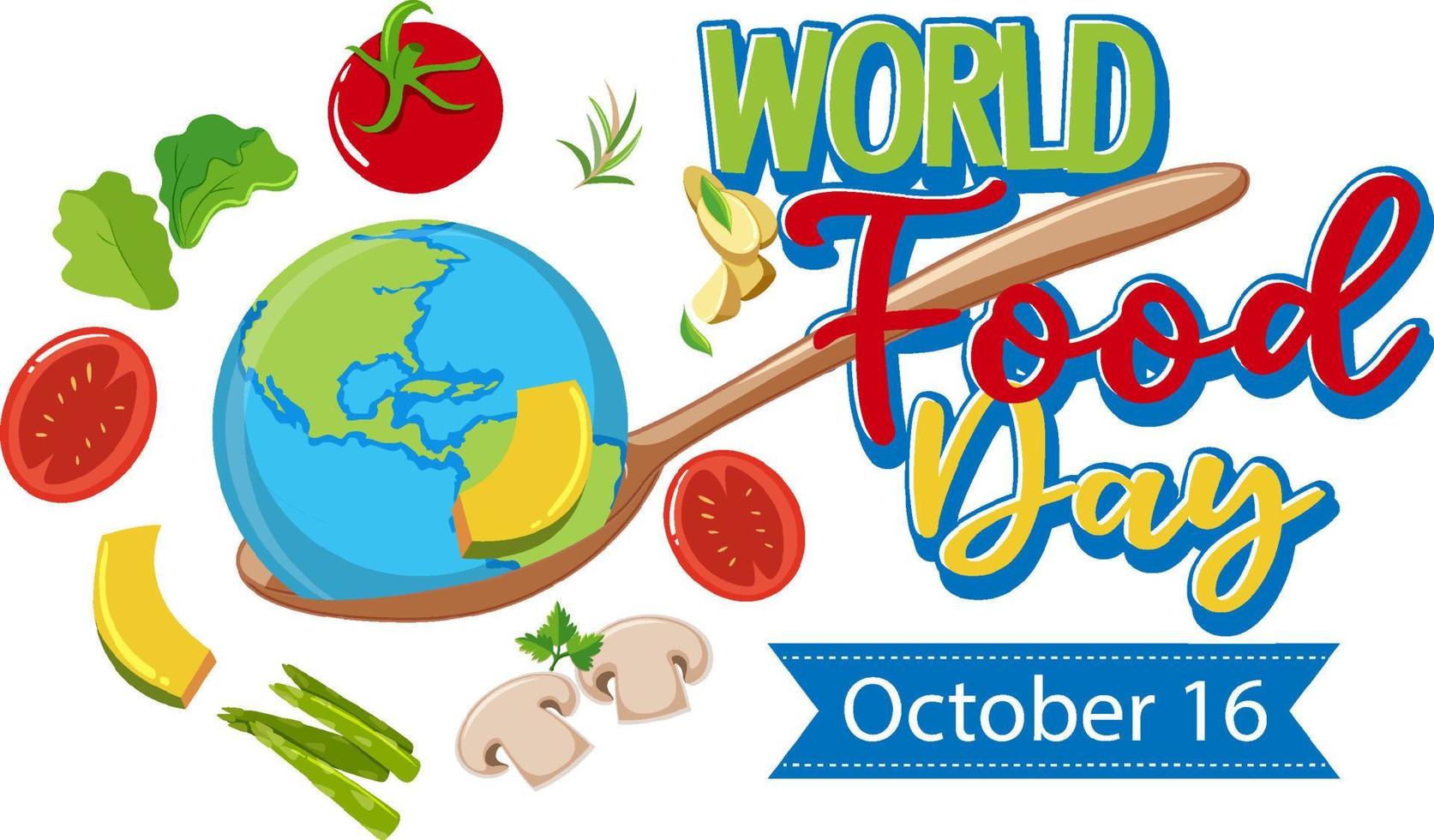 conception d'affiche de la journée mondiale de l'alimentation vecteur