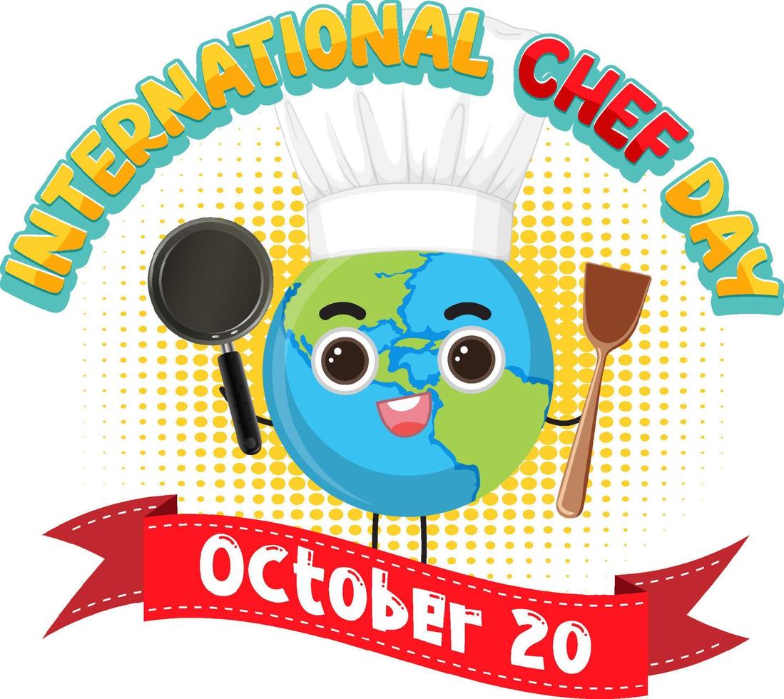 conception d'affiche de la journée internationale du chef vecteur