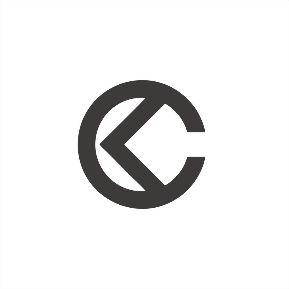 impression ck lettre logo conception pour votre marque et identité vecteur
