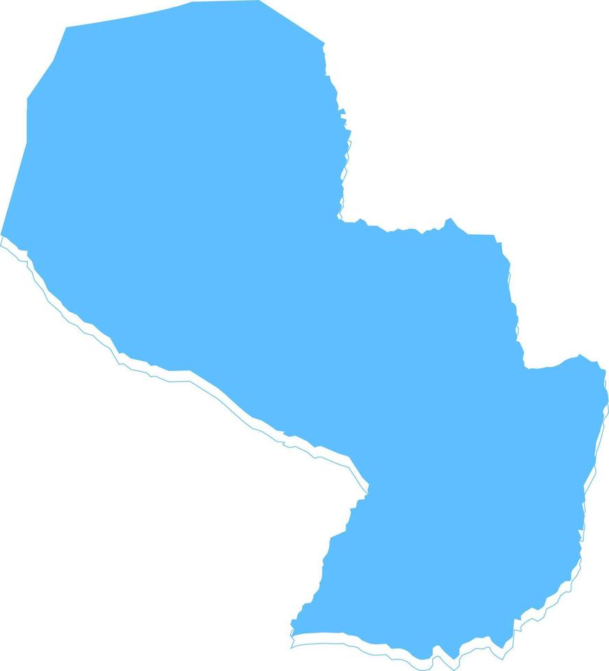 paraguay vecteur map.hand tiré minimalisme style.