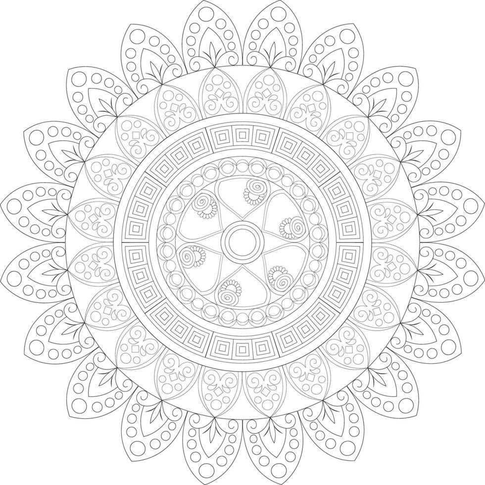 coloriages de mandalas vecteur