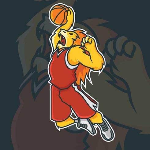 Mascotte de basket-ball vecteur