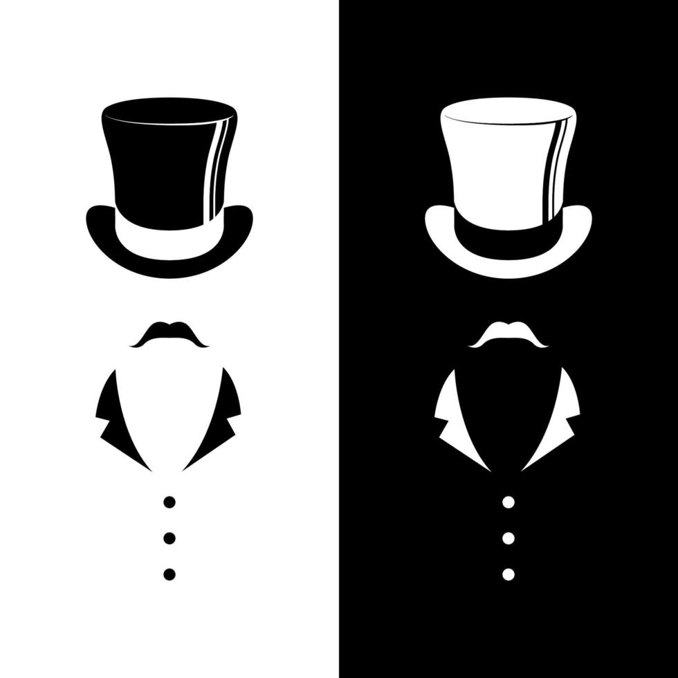 design noir et blanc vintage gentleman club. vecteur