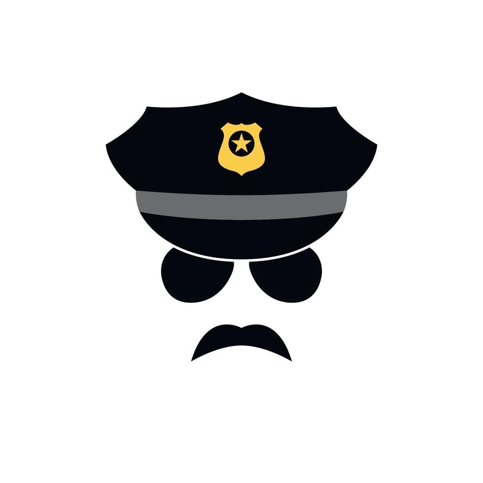 avatar de policier. icône de policier. vecteur