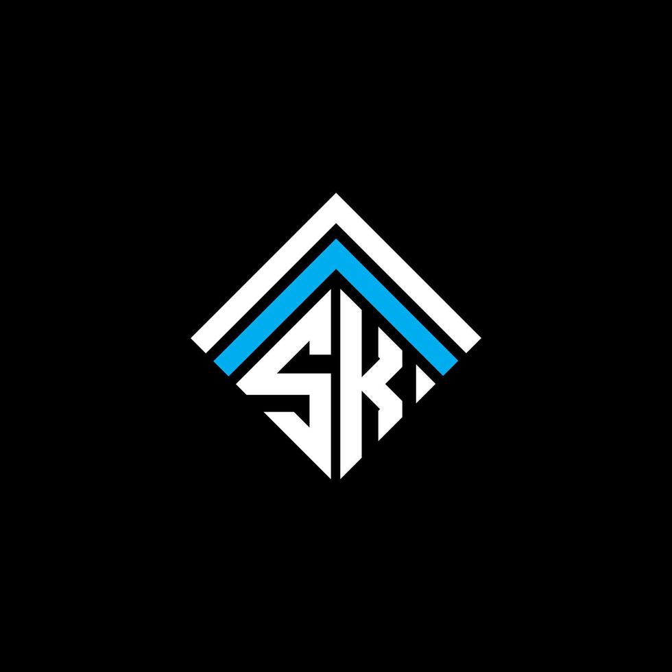 création de logo de lettre sk avec graphique vectoriel, logo sk simple et moderne. vecteur