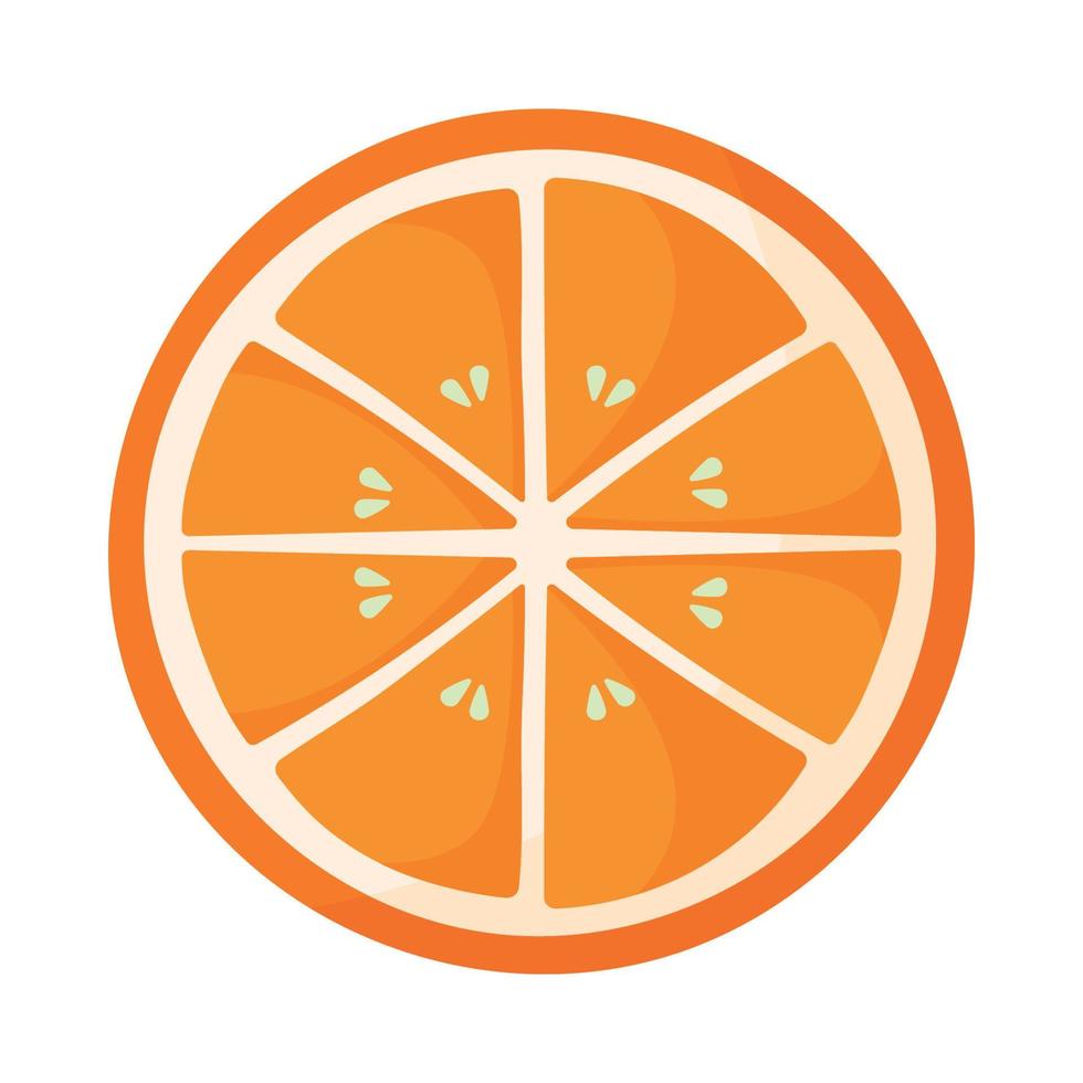 Animé Orange fruit tranches icône vecteur pour écraser et Mojito été boisson Ingrédients élément illustration