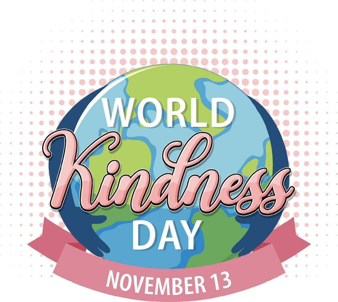 concept de logo de la journée mondiale de la gentillesse vecteur