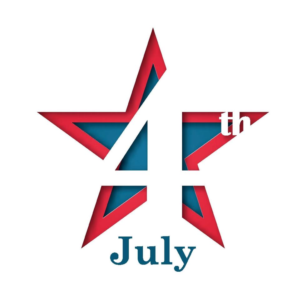 4 juillet, conception de la fête de l'indépendance des États-Unis vecteur