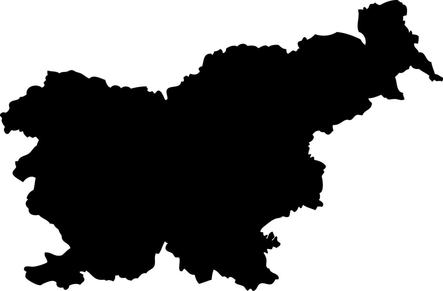 L'Europe  slovénie carte vecteur map.hand tiré minimalisme style.