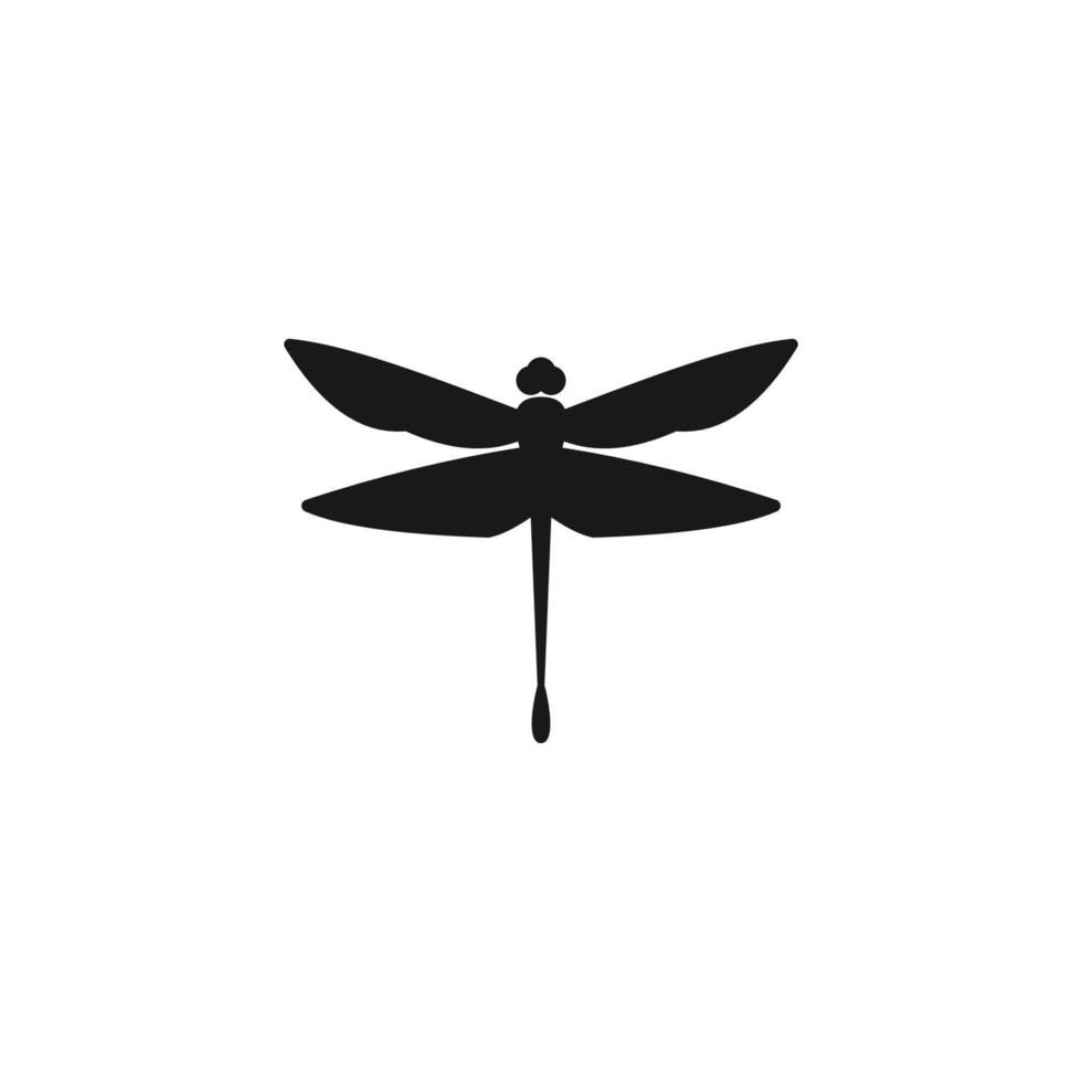 minimaliste libellule silhouette logo conception vecteur inspiration