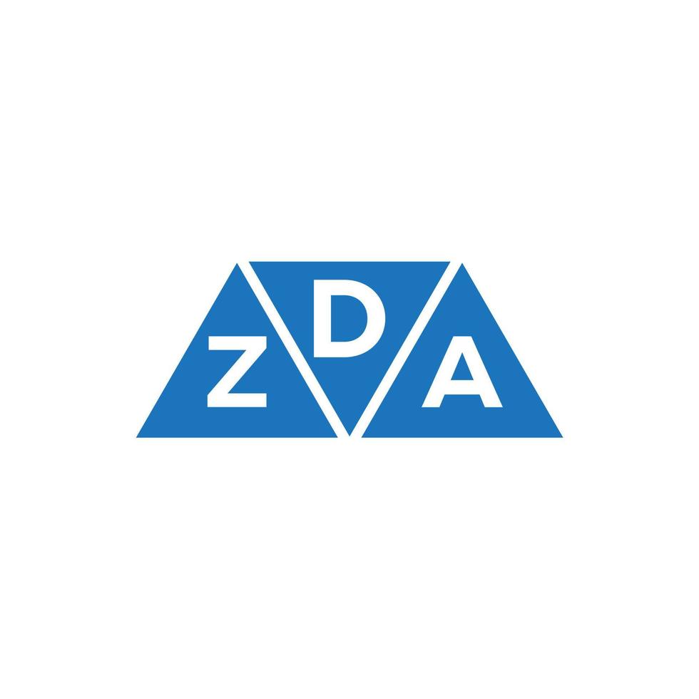 dza Triangle forme logo conception sur blanc Contexte. dza Créatif initiales lettre logo concept. vecteur